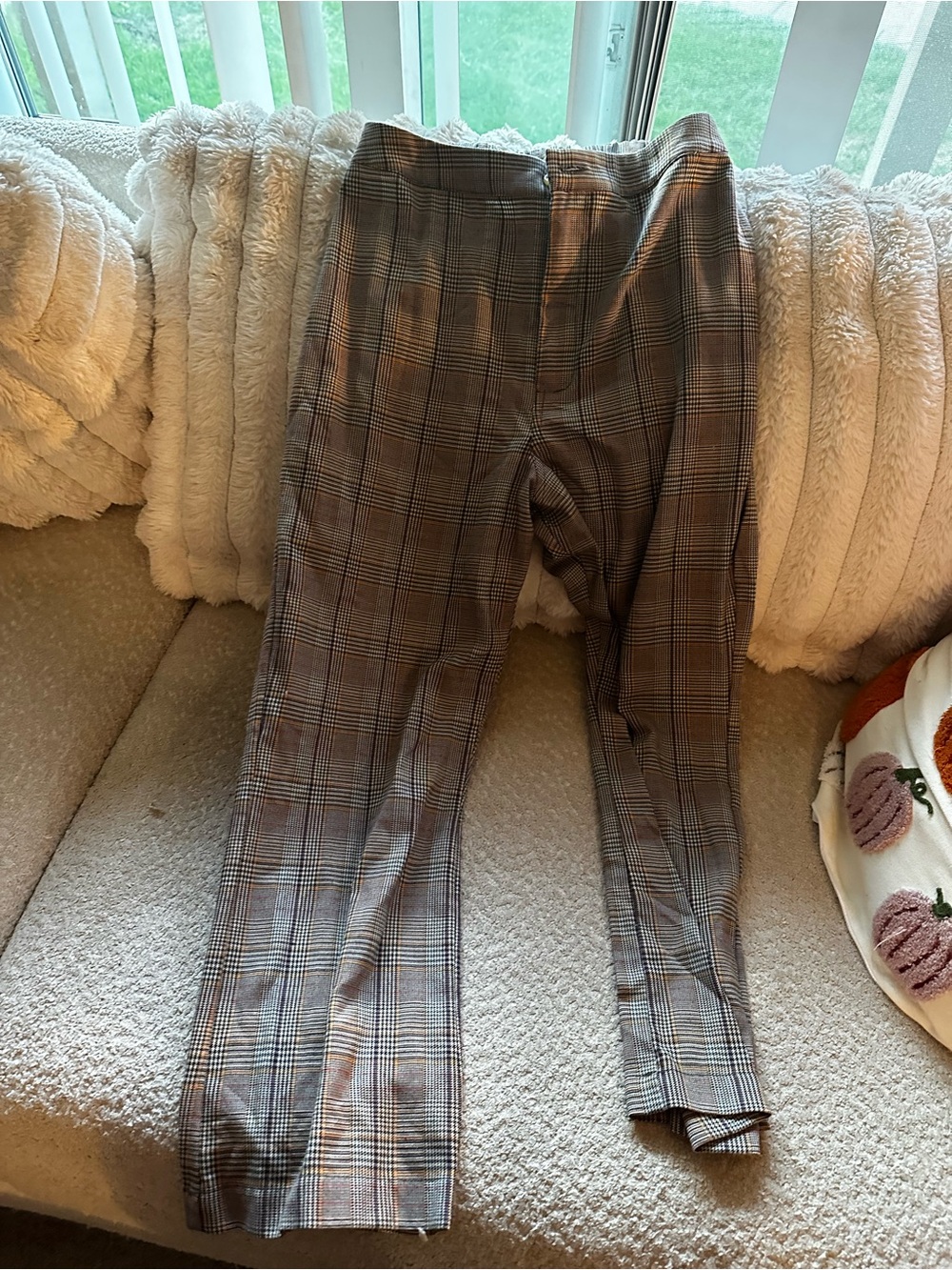 Target Women's Plaid Trousers — Gray Multi